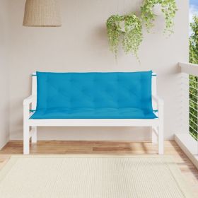 Garden Bench Cushions 2 pcs Light Blue 59.1"x19.7"x2.8" Oxford Fabric