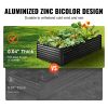 Galvanized Raised Garden Bed Planter Box 94.5x47.2x23.6" Flower Vegetable