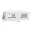 10x20' Wedding Party Canopy Tent Outdoor Gazebo with 6 Removable Sidewalls