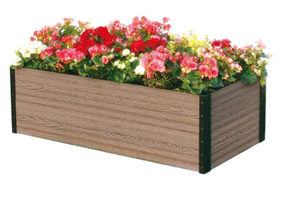 Premium Deckside Garden Bed 45" L x 24" W x 14" H (Color: Brown, size: 45" L x 24" W x 14" H)