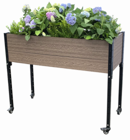 Urban Mobile Garden 45" L x 19" W x 36" H (Color: Brown, size: 45" L x 19" W x 36" H)