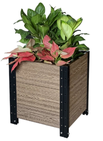 Planter Box Cornerstone 17" L x 19" W x 21" H (Color: Brown, size: 17" L x 19" W x 21" H)