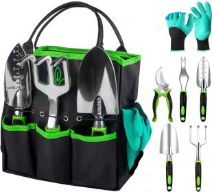 Heavy Duty Garden Tools 9Pieces Set - Rust Proof, Ergonomic Gardening Hand Tools Garden Gifts For Mom And Dad (Option: A)